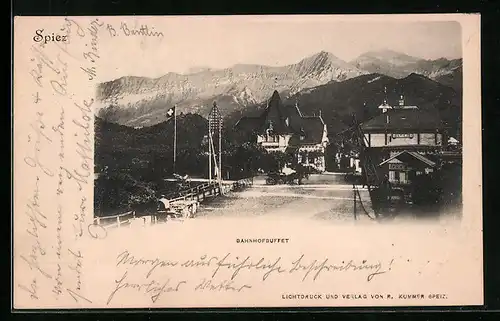 AK Spiez, Partie am Bahnhofbuffet