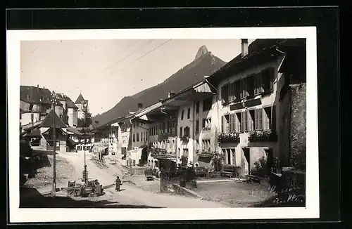 AK Gruyéres, Strassenansicht