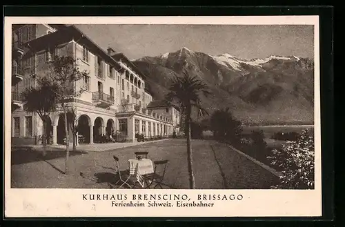 AK Brissago, Kurhaus Brenscino, Ferienheim Schweiz. Eisenbahner
