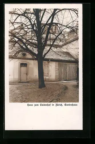 AK Zürich, Haus zum Lindenhof, Gartenhaus