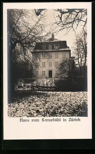 AK Zürich, Haus zum Kreuzbühl, Hohenbühlstrasse 1