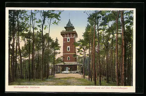 AK Woltersdorfer Schleuse, Aussichtsturm auf den Kranichsbergen
