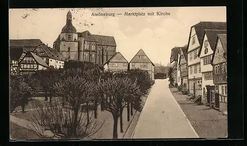 AK Amöneburg, Marktplatz mit Kirche