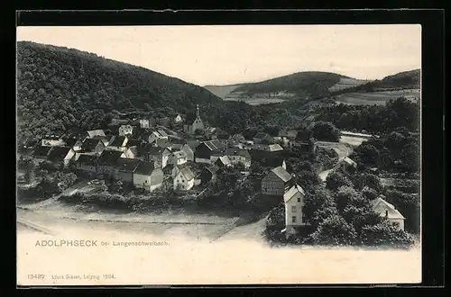 AK Langenschwalbach, Ortsansicht am Adolphseck