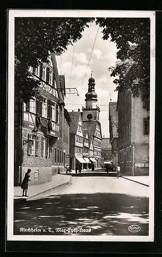 AK Kirchheim u. T., Strassenpartie am Max Eyth-Haus