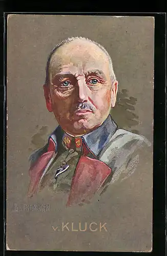 Künstler-AK Heerführer Generaloberst v. Kluck