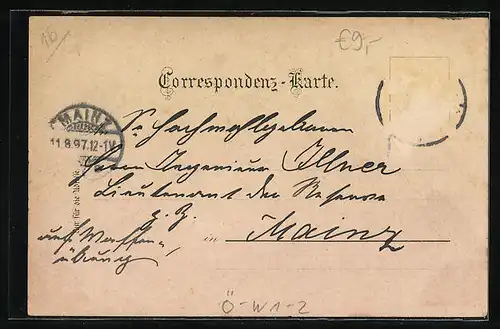 Lithographie Wien, Am Graben, Reichsrathsgebäude