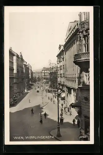 AK Wien, Wipplingerstrasse mit Strassenbahn