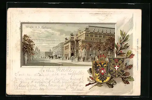 Präge-Lithographie Wien, K.K. Hofoper, Wappen