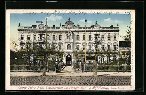 AK Wien, Gustav Todt`s Hotel-Etablissement Hietzinger Hof