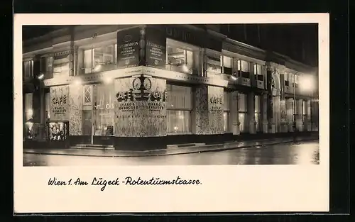 AK Wien, Café Haag & Ganause am Lugeck-Rotenturmstrasse