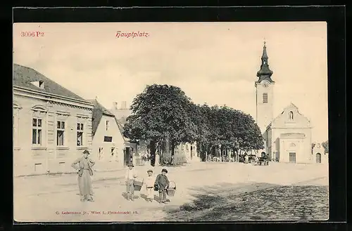 AK Wien-Mauer, Blick über den Hauptplatz