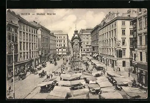 AK Wien, Hoher Markt mit Marktständen