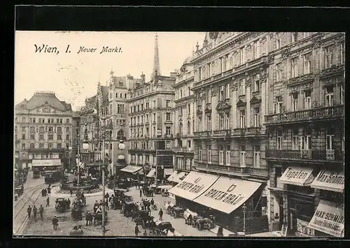 AK Wien, Neuer Markt aus der Vogelschau