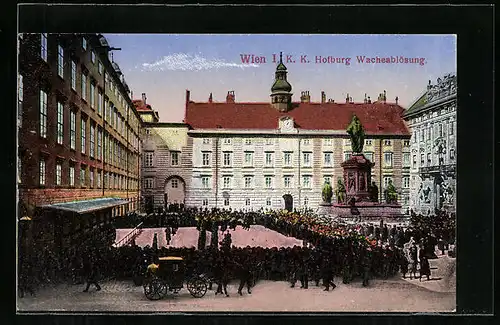 AK Wien, Wacheablösung an der Hofburg