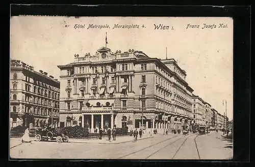 AK Wien, Hotel Metropole am Morzinplatz 4, Franz Josefs Kai