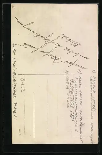 Foto-AK Wien, Lebensversicherungsgesellschaft Arnold Samuel, Lassingleithner Platz 2