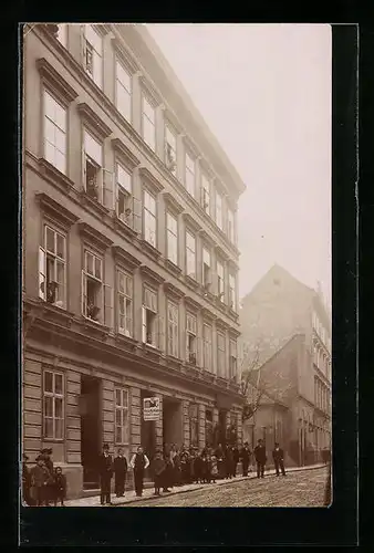 Foto-AK Wien, Schlosser Franz Kogler, Leopold-Ernst-Gasse