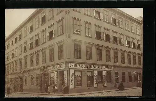 Foto-AK Wien, Wäscherei Rudolf Modritsch, Millergasse 15