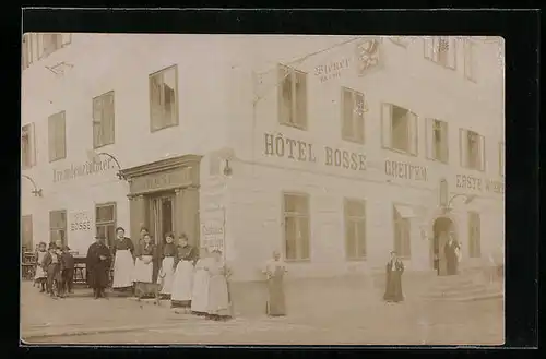 Foto-AK Wien, Hotel Bosse zum Goldenen Greifen, Burggasse 2