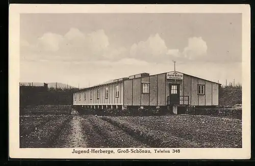 AK Gross-Schönau, Blick zur Jugend-Herberge