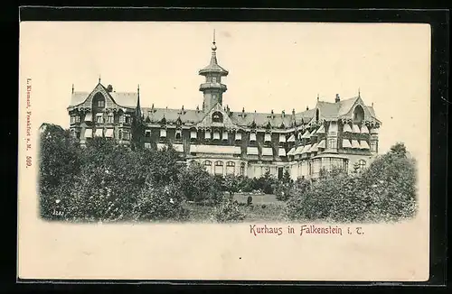 Relief-AK Falkenstein i. T., Blick auf das Kurhaus