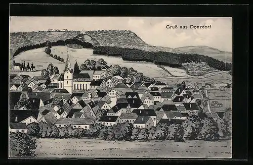 AK Donzdorf, Blick auf die Stadt