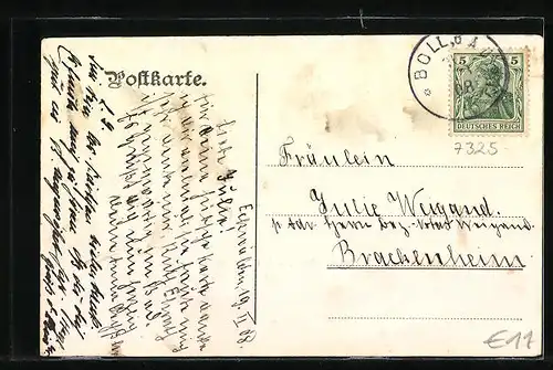 AK Eckwälden, Blick nach dem Pensionat Härlin