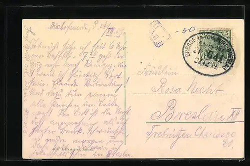 AK Bischofswerda, Partie am Marktplatz