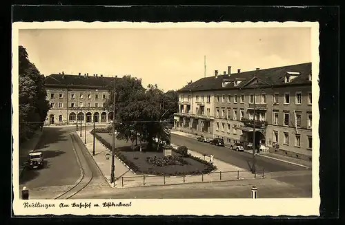 AK Reutlingen, Am Bahnhof mit Listdenkmal