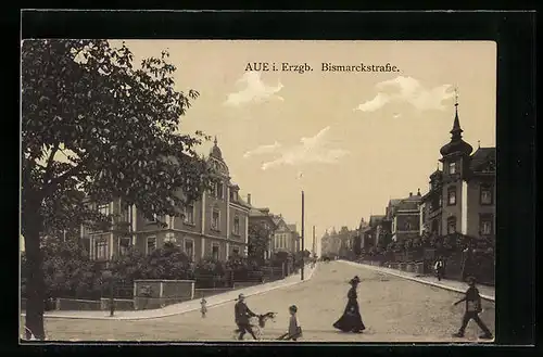 AK Aue i. Erzgeb., Bismarckstrasse