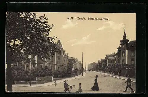 AK Aue i. Erzgeb., Bismarckstrasse