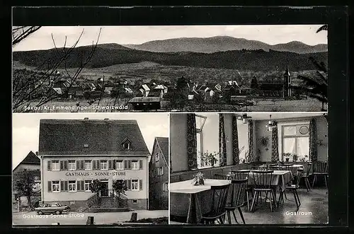 AK Sexau /Kr. Emmendingen /Schwarzw., Panorama, Gasthaus zur Sonne-Stube