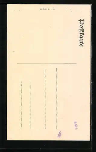 AK Neckarsulm, Strassenpartie mit kath. Kirche