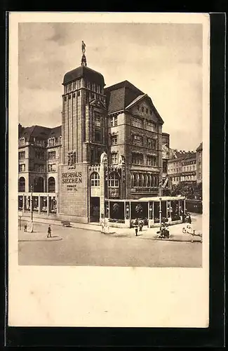 AK Berlin-Tiergarten, Gaststätte Bierhaus Siechen am Potsdamer Platz mit Strasse