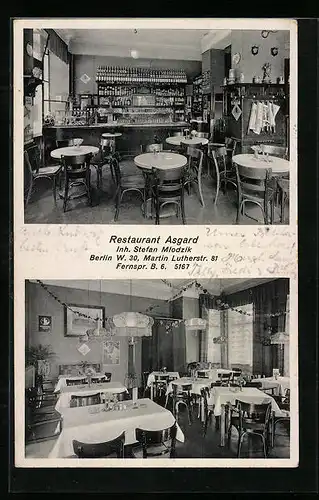 AK Berlin-Schöneberg, Restaurant Asgard, Martin Lutherstr. 81