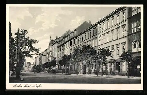 AK Berlin, Lindenstrasse mit Lyceum und Studienanstalt der Ursulinen