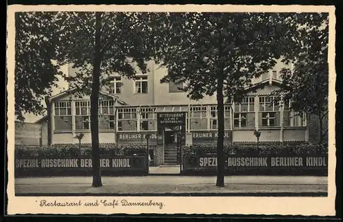 AK Berlin-Heiligensee, Restaurant und Cafe Dannenberg in der Dorfstrasse 77