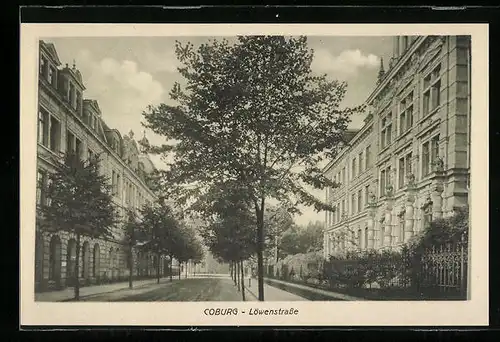 AK Coburg, Blick in die Löwenstrasse