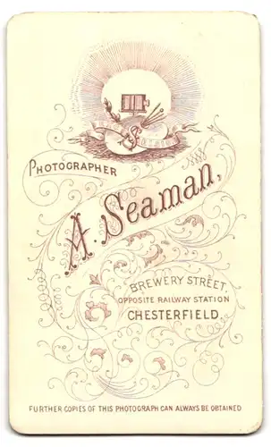 Fotografie A. Seaman, Chesterfield, junger Engländer im Anzug mit Tolle