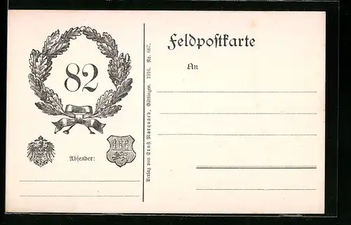 AK Eichenlaubkranz, 82. Regiment