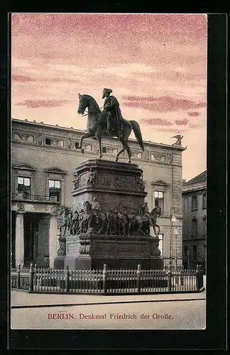 AK Berlin, Denkmal Friedrich der Grosse