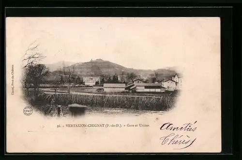 AK Vertaizon-Chignat, Gare et Usines