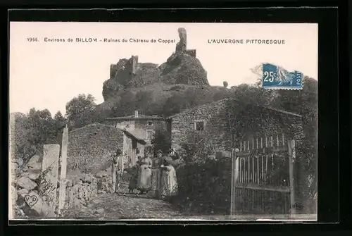 AK Billom, Ruines du Chateau de Coppel