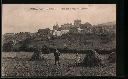 AK Romagnat, Vue generale et Chateau