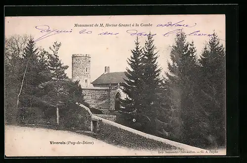 AK Viverols, Monument de M. Hector Granet a la Combe