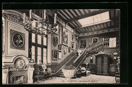 AK Le Broc, Innenansicht eines historischen Gebäudes
