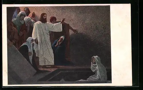 AK Die Erweckung des Lazarus