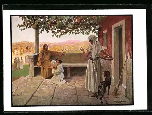 Künstler-AK Jesus in Bethanien