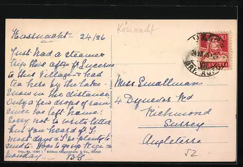 AK Küssnacht, Gasthaus zum Engel